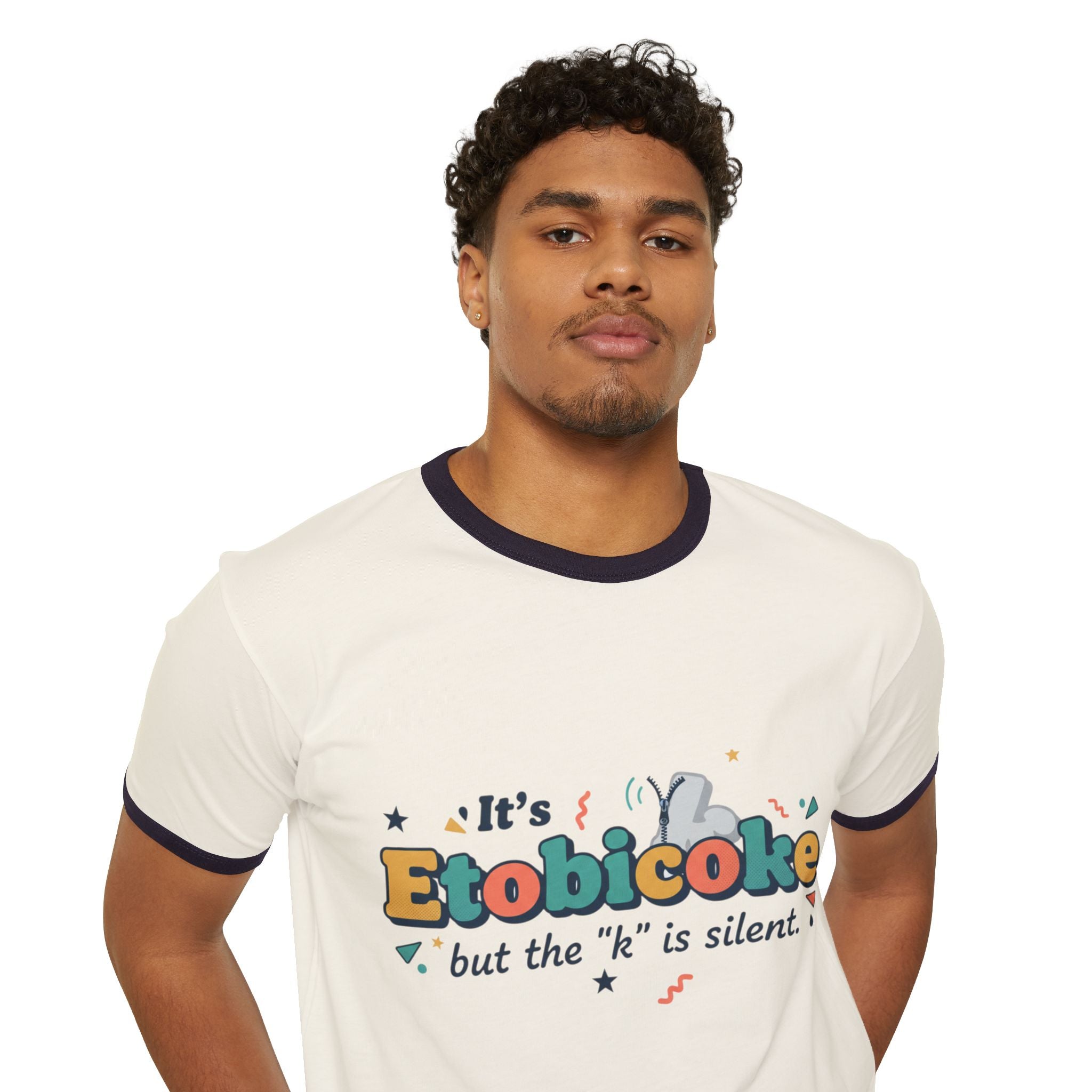 Etobicoke Ringer Tee — “It’s Etobicoke but the ‘k’ is silent” Retro City T‑Shirt