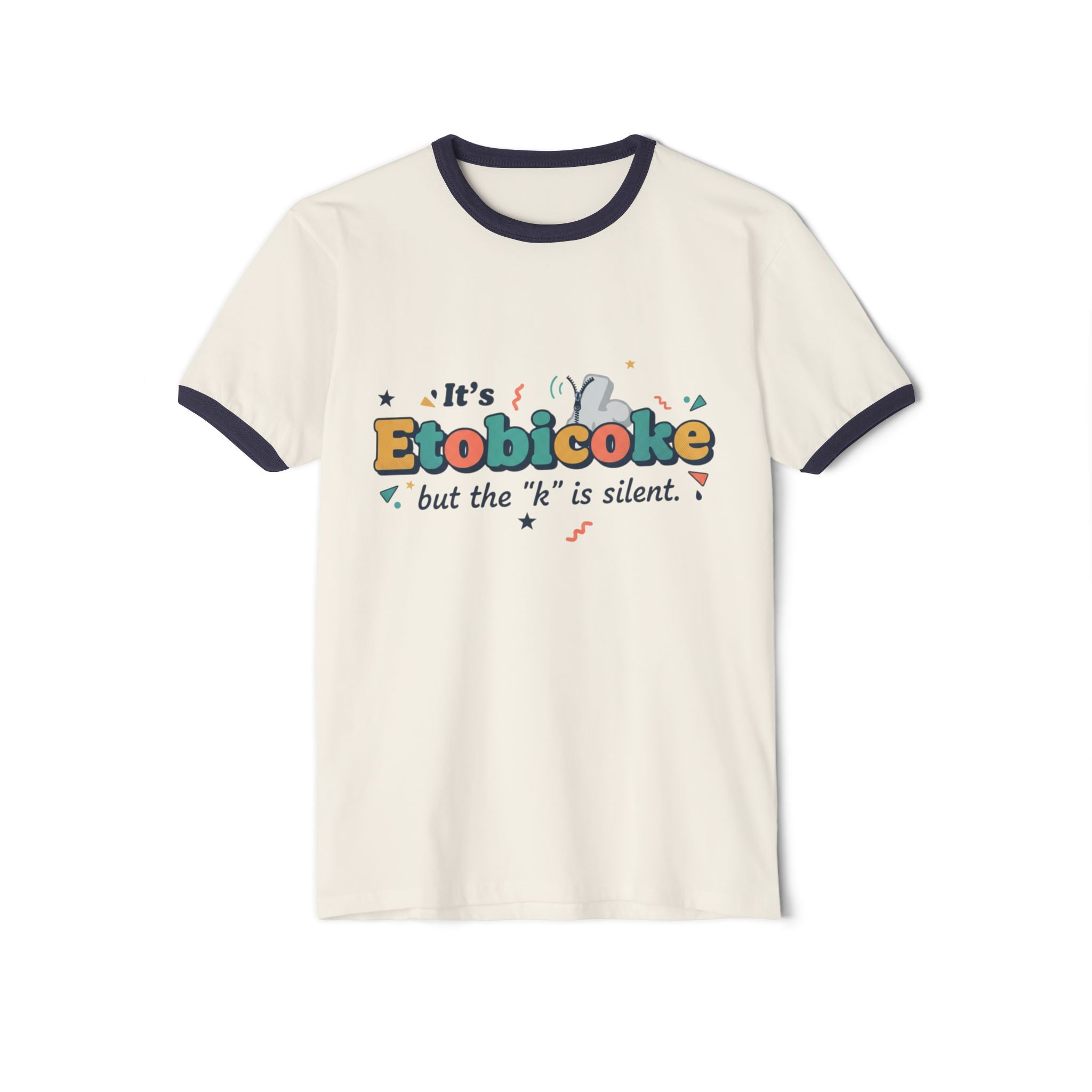 Etobicoke Ringer Tee — “It’s Etobicoke but the ‘k’ is silent” Retro City T‑Shirt